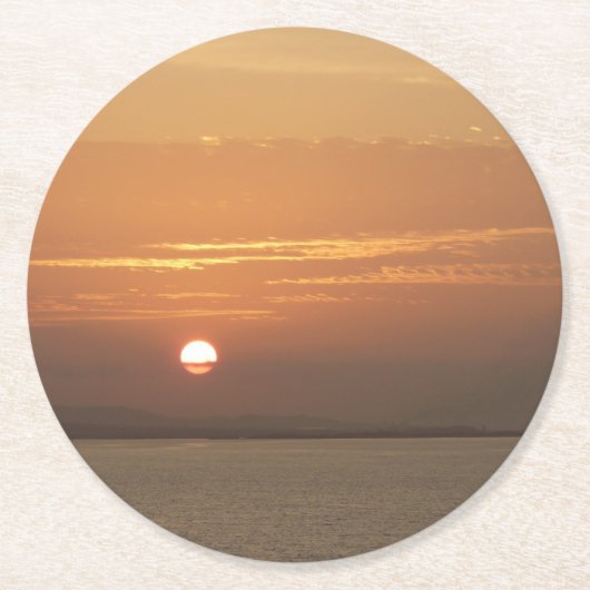 サンライズオーバーアルバIシカリブのェスケープ ラウンドペーパーコースター (正面)