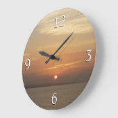 サンライズオーバーアルバIIカリブのシースケープ ラージ壁時計 (傾斜)