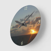 サンライズオーバーサンフアンIプエルトリコ ラウンド壁時計 (傾斜)