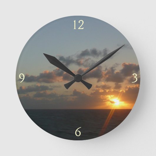 サンライズオーバーサンフアンIプエルトリコ ラウンド壁時計 (正面)