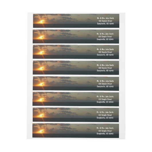 サンライズオーバーサンフアンIプエルトリコ ラップアラウンドラベル (シート)