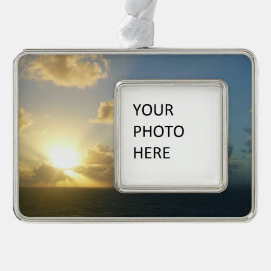 サンライズオーバーサンフアンIIプエルトリコ シルバープレートフレームオーナメント (正面)