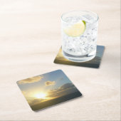 サンライズオーバーサンフアンIIプエルトリコ スクエアペーパーコースター (インサイチュ)