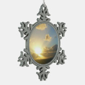 サンライズオーバーサンフアンIIプエルトリコ スノーフレークピューターオーナメント (左)