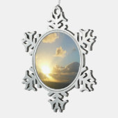 サンライズオーバーサンフアンIIプエルトリコ スノーフレークピューターオーナメント (右)