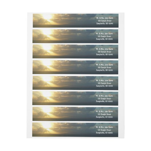 サンライズオーバーサンフアンIIプエルトリコ ラップアラウンドラベル (シート)