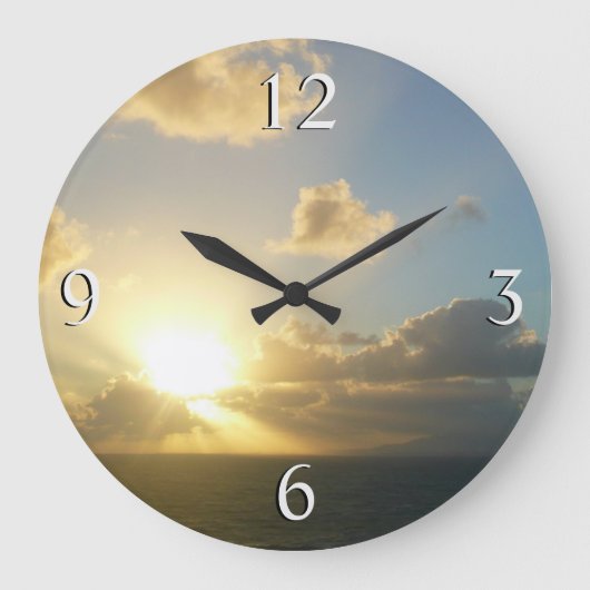 サンライズオーバーサンフアンIIプエルトリコ ラージ壁時計 (正面)