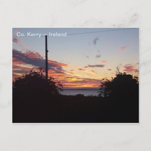 サンライズオーバートラリーベイ、アイルランドのCo. Kery. ポストカード (正面)