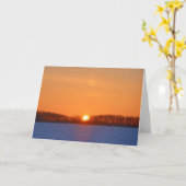 サンライズオーバープレーリ |マニトバ，カナダ カード (黄色い花)