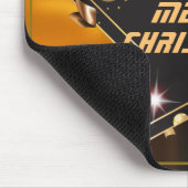 サンライズカッコいいブラック金ゴールドメタリックスタークリスマス マウスパッド (コーナー)