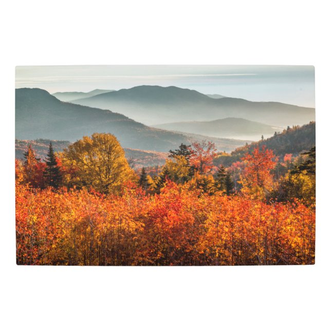 サンライズカナガグハイウェイオーバービューニューハンプシャー メタルプリント (正面)