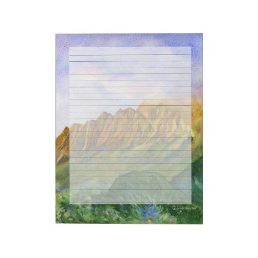 サンライズクリフスカウアイハワイのメモ帳 ノートパッド (回転)