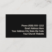 サンライズクロスパープルチャーチパストビジネスカード 名刺 (裏面)