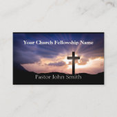 サンライズクロスパープルチャーチパストビジネスカード 名刺 (正面)