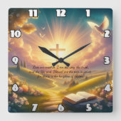サンライズクロス、償還愛への道お互い スクエア壁時計 (正面)
