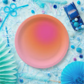 サンライズグラデーション – ベージュピンクオレンジ ペーパープレート (パーティー)