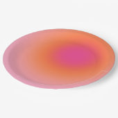 サンライズグラデーション – ベージュピンクオレンジ ペーパープレート (アングル)