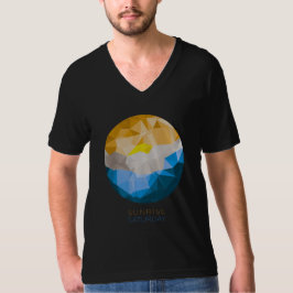 サンライズサタデー素晴らしジャージーVネック Tシャツ