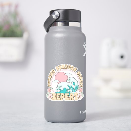 サンライズサンバーンサンセットリピートレトロボホ シール (HydroFlask)