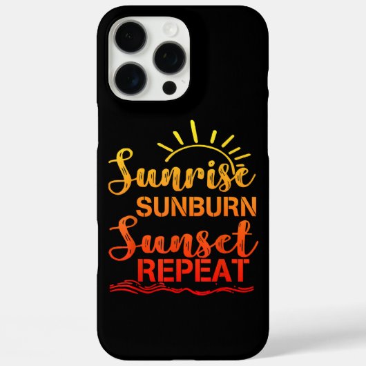 サンライズサンバーンサンセットリピートレトロ夏 Case-Mate iPhoneケース (裏面)