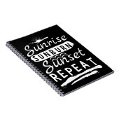 サンライズサンバーンサンセットリピート夏ビーチ ノートブック (右側)