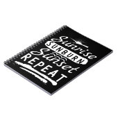 サンライズサンバーンサンセットリピート夏ビーチ ノートブック (左側)