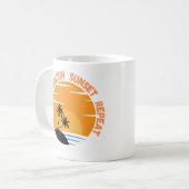 サンライズサンバーンサンセットリピート コーヒーマグカップ (正面左)