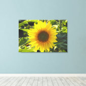 サンライズサンフラワーキャンバスプリントプリント キャンバスプリント (インサイチュ (ウッドフロア))