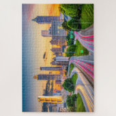 サンライズシティスケープ建物アトランタジョージアトラベル ジグソーパズル (縦)