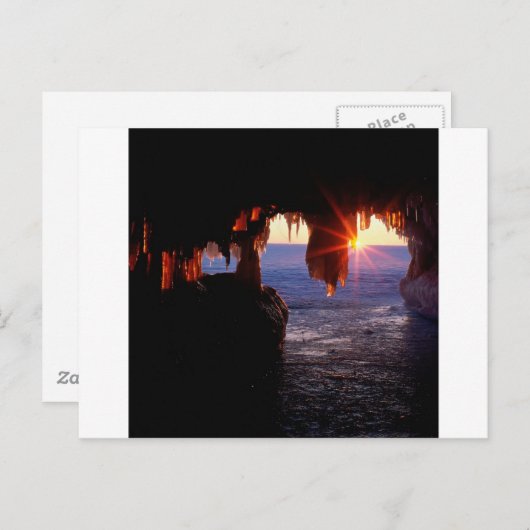 サンライズシーケイブスアポスルアイランズウィスコンシン ポストカード (正面/裏面)