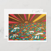 サンライズシースケープアポップ・アートのート ポストカード (正面/裏面)