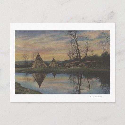 サンライズシーンオンアノースウエストインディアン ポストカード (正面)