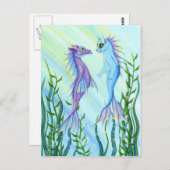 サンライズスイムシードラゴン&マーメイドキャットアートポストカード ポストカード (正面/裏面)