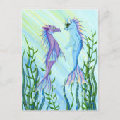 サンライズスイムシードラゴン&マーメイドキャットアートポストカード ポストカード (正面)