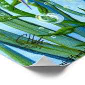 サンライズスイムシードラゴン&マーメイドキャットファンタジーアート ポスター (角)