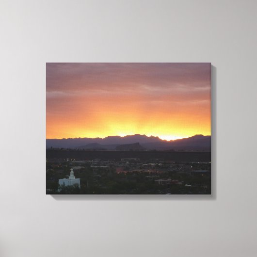 サンライズセントジョージ・ユタの風景 キャンバスプリント (正面)