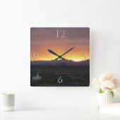 サンライズセントジョージ・ユタの風景 スクエア壁時計 (ホーム)