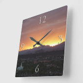 サンライズセントジョージ・ユタの風景 スクエア壁時計 (傾斜)