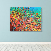 サンライズツリートップバードII キャンバスプリント (インサイチュ (ウッドフロア))