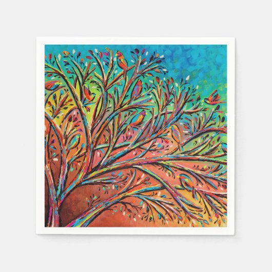 サンライズツリートップバードII スタンダードカクテルナプキン (正面)