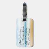 サンライズトロピカルビーチデザインラゲージタグ ラゲッジタグ (裏面縦)