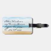 サンライズトロピカルビーチデザインラゲージタグ ラゲッジタグ (裏面横)