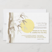 サンライズバンブーゼントロピカル中国の自然結婚ズ 招待状 (正面)