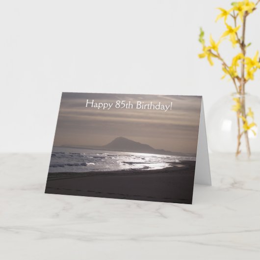 サンライズパーソナライズされた85th誕生日 カード (黄色い花)