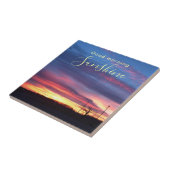 サンライズパープルスカイフォトグッドモーニング タイル (側面)