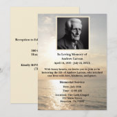 サンライズビーチオーシャン葬儀追悼記念 招待状 (正面/裏面)