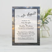 サンライズビーチフォト 私たちついに結婚しました 脚本 お祝い 招待状 (スタンド正面)