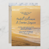 サンライズビーチ婚約パーティ招待状 招待状 (正面/裏面)