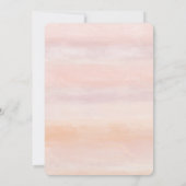 サンライズピーチ赤面ピンクベビーシャワー 招待状 (裏面)