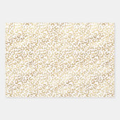 サンライズピーチ赤面ピンク金ゴールドヒョウ ラッピングペーパーシート (正面3)